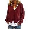 Itresty Cardigan in Lana Donna Scollo a V Manica Lunga Taglie Forti Autunno Invernale Giacca Manica Pipistrello Maglia Cappotti con Bottoni Maglione Giubbotto Cashmere Anteriore Casual Outwear Elegante