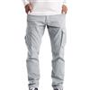 Generico Pantaloni Uomo Cargo Baggy Comodo Leggero Pantaloni Da Camminata Larghi Casual Lavoro Pantalone Tuta Trekking Tattici E Militari Cargo Pants Estivo Con Tasche Laterali Slim Fit Pantalone Tasconato