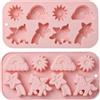 6 Stampi Silicone Per Torte A Forma Di Orso E Arcobaleno | Per Fondente, Cioccolato, Biscotti | Baby Shower E Decorazioni