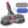SupRovare Testa di Mocio Elettrico per Dyson V7/V8/V10/V11/V15/Gen5 Aspirapolvere, Lavapavimento per Dyson con Serbatoio dell'acqua Rimovibile e 10 lavapavimenti