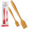 Kitchen Mama Pennello da pasticceria in silicone platinico WALTZGRIP di Kitchen Mama: Set di 2 pennelli resistenti al calore per cucinare, cuocere, preparare dolci, grigliare, spalmare olio, burro (Giallo)