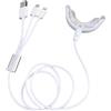 Shinekoo Lampada acceleratore per sbiancamento dei denti, luce LED blu per sbiancamento dei denti, per migliorare lo sbiancamento dei denti, vassoi per l'igiene orale collegati con iPhone/Android/USB