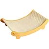 Renopfect Tiragraffi per gatti in sisal, albero tiragraffi per gatti, 2 in 1, per sedia a dondolo, in cartone antigraffio su entrambi i lati, struttura in legno Kitty Lounge letto, in cartone durevole