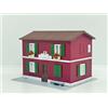 CASA CANTONIERA A.N.A.S rosso pompeano ARTIGIANALE, illuminata Scala HO 1:87
