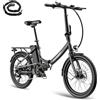 Fafrees Bici Elettrica Pieghevole, Bicicletta Elettrica Donna Uomo 603 WATTHOURS 36V 16.75Ah, 20 Pollici Ebike da Città, 110-130KM Pedalata Assistita E-bike, 7 Velocità, F20 Light EAPC (BIANCO)