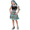 Rubie's Rubies Costume Frankie Stien Classic per bambina, Vestito e clip per cappello, Monster High ufficiale, per Carnevale, Natale, Compleanni, Feste e Halloween