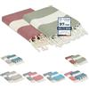 Flora Furora furora HOLIDAY Telo Mare (2 pezzi) Grande, cotone 100x200 cm | Telo Spiaggia antisabbia | Asciugamano Mare Fouta, frange e angoli, Pareo Donna Uomo Ragazzi | Pic Nic Beach Towel Coperta, lungo leggero