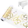Ouxayapl Tovaglia per Tavolo Compleanno 50 Anni, Decorazione Compleanno 50 Anni, Tovaglia Oro Festa, Addobbi Compleanno 50 Anni, Tovaglia Decorativa 28cm x 10m (50 Anni)