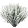 VIDSTW 12 Pezzi Lavanda Artificiale Floccaggio 36 Cm Fiori di Lavanda Essiccata Realistico Fiori Finti per Decorazioni da Vaso Piante Finte per Decorazione D'interni e Esterna (Bianco)