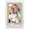 Generico Cornice Mamma Foto 10x15 in Legno Bianca con Scritta Mamma e Cuoricini Portafoto Festa della Mamma 10 x 15 in Legno con Cuori per Regalo Mamme e Madre Festa della Donna