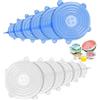 Doukesh Coperchi Elastici In Silicone, Coperchio Di Varie Dimensioni Per Ciotola, Coperchi Riutilizzabili Elastici, 12 Pezzi Coperchi In Silicone Per Adattabili A Varie Forme Ciotole Lattine,Tazza,Frutt.