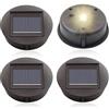 mizikuu Luci Solari di Ricambio con Lampadine a LED, 4 Pezzi Pannello Solare di Ricambio Impermeabile lanterna solare per Lanterna Solare da Giardino