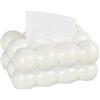 Dewocke Porta Fazzoletti a Forma di Nuvola, Scatola per Fazzoletti Bianca in Plastica, Contenitore per Fazzoletti con Design Moderno, Leggero di Lusso e Elegante, Adatto per Bagno, Ufficio, Pranzo