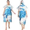 MOKANI Accappatoio con cappuccio, poncho per piscina, spiaggia, surf, ad asciugatura rapida e leggero, per adulti, donne, uomini (con bottoni, 108 x 82 cm)