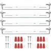 PATIKIL 130mm (5,12) Kit Staffa Montaggio Universale per Lampada, 4 Set Piastra per Plafoniera con Barra Trasversale con Vite Lampadario a Sospensione per Lampada Soffitto