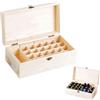 ZHYUAN 32 scomparti Contenitore in legno per oli essenziali, scatola portaoggetti portatile, può essere utilizzato per conservare oli essenziali, rossetto, profumi, aromaterapia