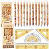 Ntwdby 16 Pezzi Set di Penne Creative Capybara, 12 Capybara Penne Cancellabile e 4 Capibara Sovrano, Penna Gel Kapybara, Penna Capibara Retrattili, Per Scuola, Aula, Area di Lavoro, Casa