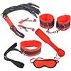 BONDAGERIE® Kit di 10 Accessori in Morbido Velluto, Manette frustino corda donna uomo completo, sacco raso incluso