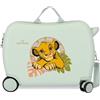Disney Il Re Leon Simba & Friends Valigia per Bambini Rigida Chiusura a combinazione Laterale 4 Ruote Bagaglio a Mano è realizzato in ABS, un materiale rigido e leggero., Simba Verde, Taglia unica