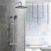 SHANFO Colonna Doccia con Miscelatore,Set Doccia Termostatico,Colonna con Doccetta e 300 * 190MM Soffione Doccia,Ottone,Cromato,1S1OK