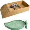 Godneei Vasca da Bagno per Tartarughe con Ciotola a Forma di Mango, Casetta per Tartarughe di Terra con Vasca e Piattaforma, Tartarughiera per Tartarughe d'Acqua e Terrario per Tartarughe