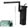 Comioke Filtro Acquario, 4W Filtro per Acquario, 300L/H Pompa Sommergibile per Filtri, Filtri Interno Sommergibile con Spray Bar e Pennello, per 60L Piccoli Acquari, Acquari Freddi o Tropicali - Nero