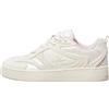 Calvin Klein Donna Sneakers con Suola Preformata Basket Low Effetto Madreperla, Beige (Creamy White/Peach Whip), 36