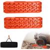 UISEBRT 2 pezzi Offroad Tracks Traction Mats aiuto di lancio fango sabbia neve Recovery Board Scaletta per pneumatici con custodia per fuoristrada, camper, auto, camion, arancione