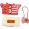 Gosknor 3 Pezzi Completo Abbigliamento per Bambole 17cm, Adorabili Accessori Bambole Rosa Bianco con Vestiti Design Cappello Borse Tracolla Set Elegante per Forniture Decorative