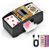 KINGOZOYI Mischia Carte Automatico, Mescolatore Carte da Gioco con 2 Mazzi per Feste in Famiglia, Uno Poker Burraco Blackjack - Nero