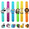 POPOYU 6 bracciali a scatto con animali della giungla, per bambini, in silicone, per feste di compleanno, per bambini, giungla