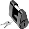 VOANZO Blocco Rimorchio Dia 1/4 Pollici Blocco Accoppiatore 3/4 Pollici Portata Blocco Gancio Rimorchio con Chiavi per Rimorchio RV Camion Accoppiatore Auto (Nero)