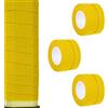 BOXOB 6pz 9,14m Nastro Hockey, 25mm 12,5mm Non Pretagliato Nastro per Mazza da Hockey Cotone Assorbente del Sudore Nastro Hockey Grip Nastro per Stecca da Hockey per Lacrosse Baseball (Giallo)