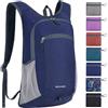 BECOJADDE Zaino pieghevole da 10 l, piccolo zaino da trekking, leggero, da donna, da uomo, impermeabile, per attività all'aperto, escursioni, viaggi, viaggi in città, Blu