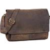 STILORD 'Lonzo' Vintage Borsa a Spalla Pelle Uomo Donna per PC 15.6 pollici Tracolla Messenger per Università Ufficio vintage in vero cuoio, Colore:colorado - marrone
