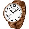 XIRUVE Donna Uomo Facile Lettura Numeri Grandi Quadrante Grande Cinturino Elastico Orologio da Polso Quarzo in Acciaio Inossidabile