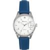 Ravel Plus - Orologio da Donna Rotondo 34 mm con Calendario e Impermeabilità 3 ATM, Vetro Zaffiro e Quadrante Sunray - Analogico Quarzo - RPD008L - Blu/Quadrante Argentato