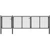 vidaXL Cancello per Giardino a Rete con Serratura e Maniglie Stabile Durevole Ingresso Porta Recinzione in Acciaio Zincato 400x75 cm Antracite