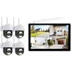 DISCORAMA®- KIT TELECAMERE VIDEOSORVEGLIANZA 4 CANALI CON MONITOR HD INFRAROSSI + DVR