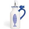 Excelsa Ocean Oliera/Acetiera, Ceramica, Bianco e Azzurro, 150 ml