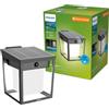 Philips Blaise UltraEfficient Lampada solare da parete da esterno, 3000K, 250/20lm, Antracite