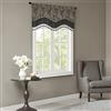 Madison Park Aubrey Tenda in Finta Seta, Motivo Cachemire Jacquard, con Fodera per la Privacy, per Soggiorno, Cucina, Camera da Letto e dormitorio, Poliestere, Nero, 50 x 18