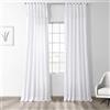 HPD Half Price Drapes HPD PRCT-S19B-108-TT - Tenda a nastro in cotone massiccio (1 pannello), 50 x 108 cm, colore: Bianco