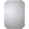 Croydex Specchio da bagno ottagonale da parete con bordo smussato, 70 x 50 cm