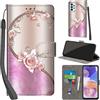 PHINIENLAND Cover per Samsung Galaxy A23 4G/5G PU Pelle Custodia Flip Rosa