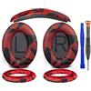 SOULWIT Cuscinetti Auricolari + Fascia + Protezione in Silicone per i Padiglioni Auricolari, Kit di Ricambio per Bose QuietComfort 35 QC35, QC35 ii Cuffie (Tempesta Rossa)
