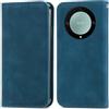Cracedily Cover per Honor Magic5 Lite Case, Custodia Cover Pelle Premium Portafoglio con Porta Carte Magnetica Supporto Protezione Flip Case Custodia per Honor Magic 5 Lite, Blu-verde