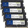 Timetec 64GB KIT (4x16GB) Compatibile per Apple 2017 iMac (27 pollici con Retina 5K, 21,5 pollici con Retina/Non-Retina 4K) DDR4 2400MHz PC4-19200 SODIMM MAC RAM Upgrade per iMac 18.1/18.2/18.3