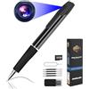 FINSUI Mini Fotocamera 1080P per Sorveglianza, Fotocamera Portatile Piccola per Sorveglianza, Fotocamera a Penna da 32GB per Ufficio Domestico, Riunioni Aziendali con 5 Riempimenti di Inchiostro