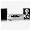 Arrari Sistema musicale Hi-Fi PR-200 con alloggiamento in metallo, radio DAB+/FM, USB, CD, MP3-CD, Bluetooth, altoparlante a 2 vie dinamico basso riflesso, VU-meter, EQ